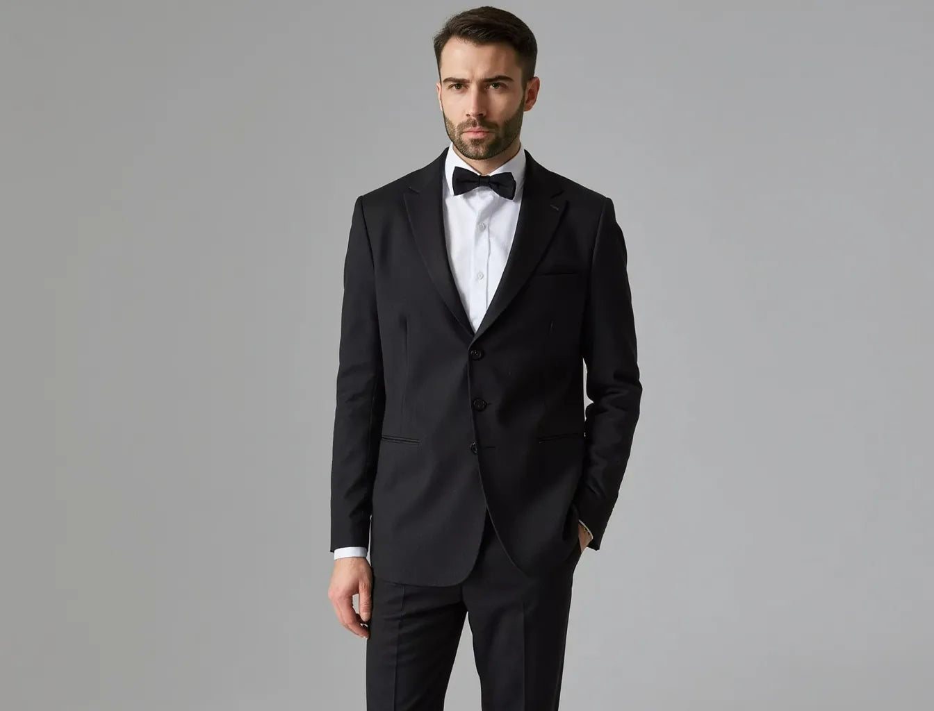 Men's Black Double Suit