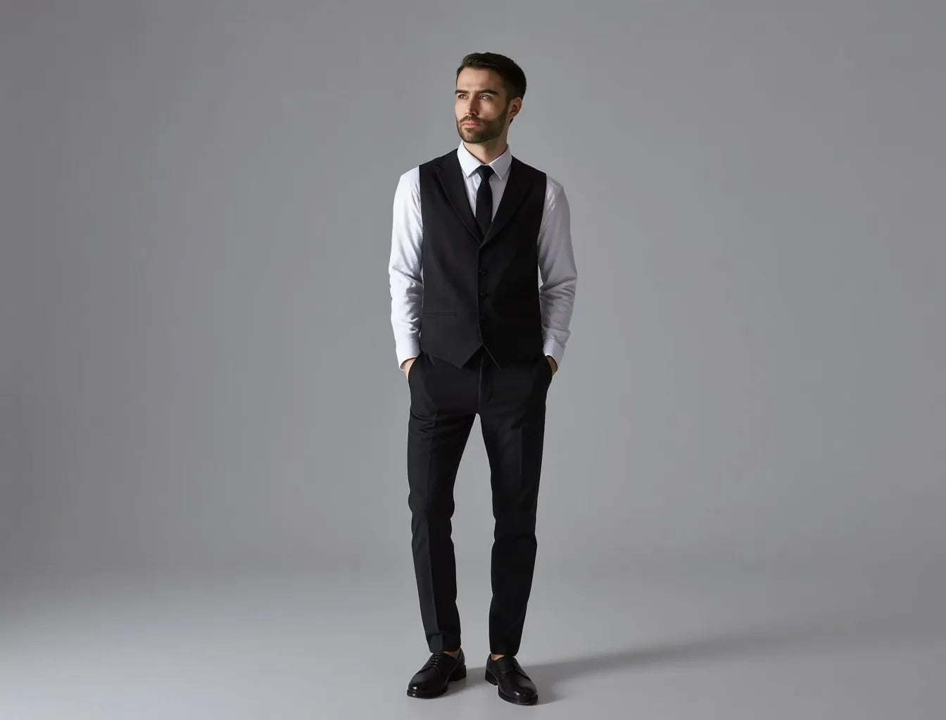 Men's Black Suit Vest
