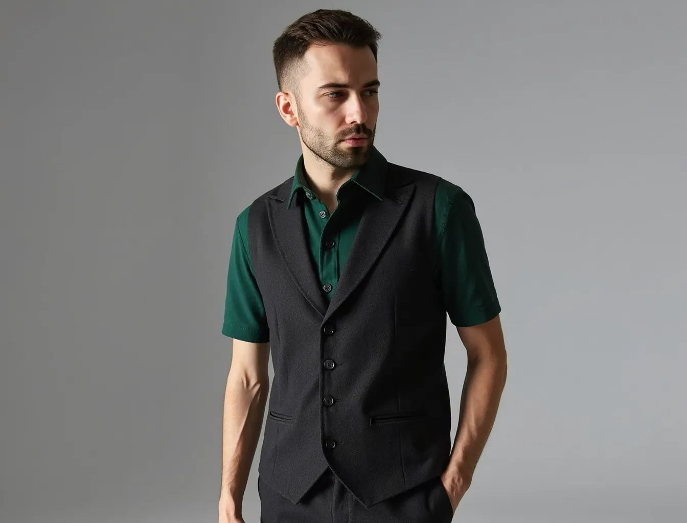 Basic Black Men's Vest