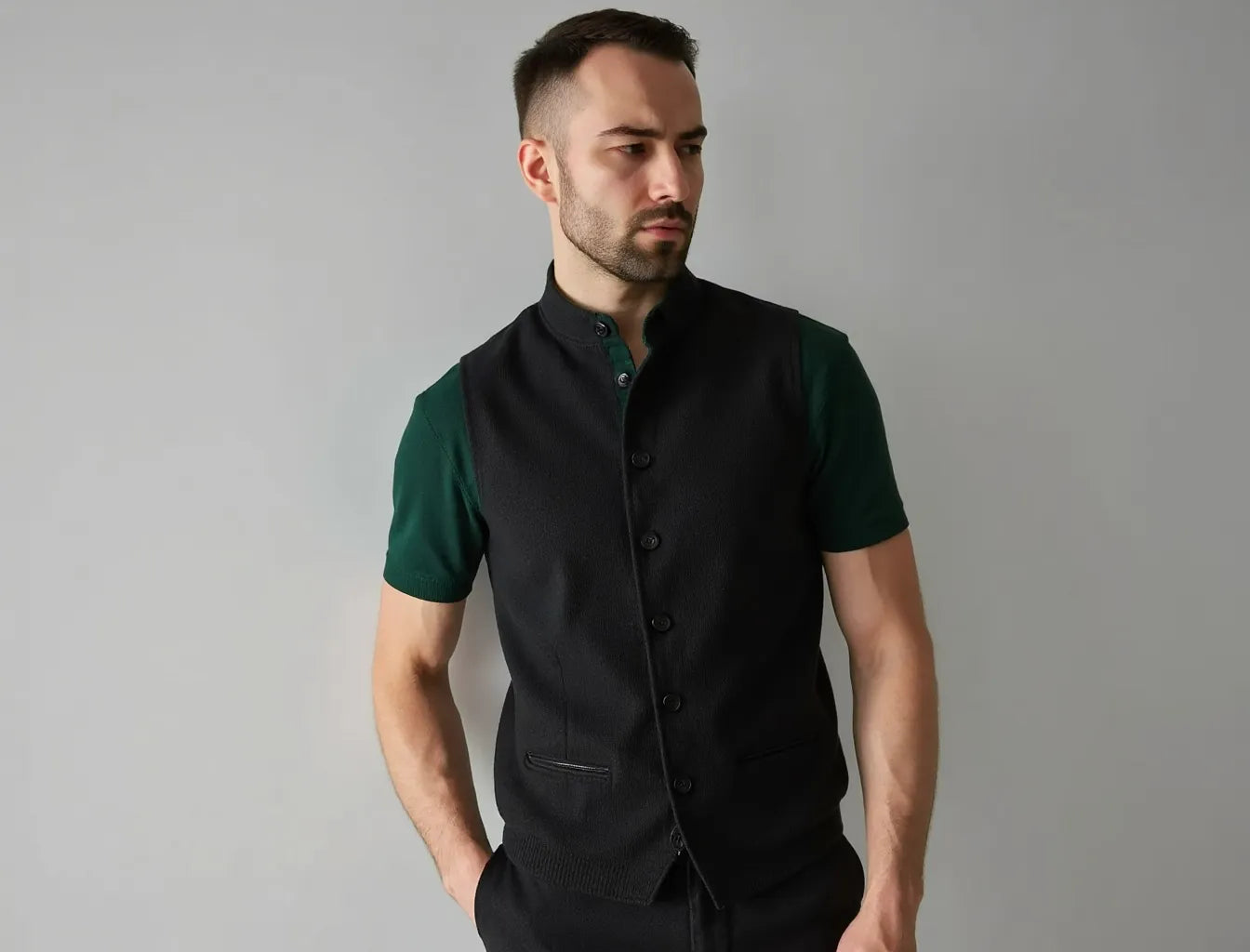 Basic Black Men's Vest