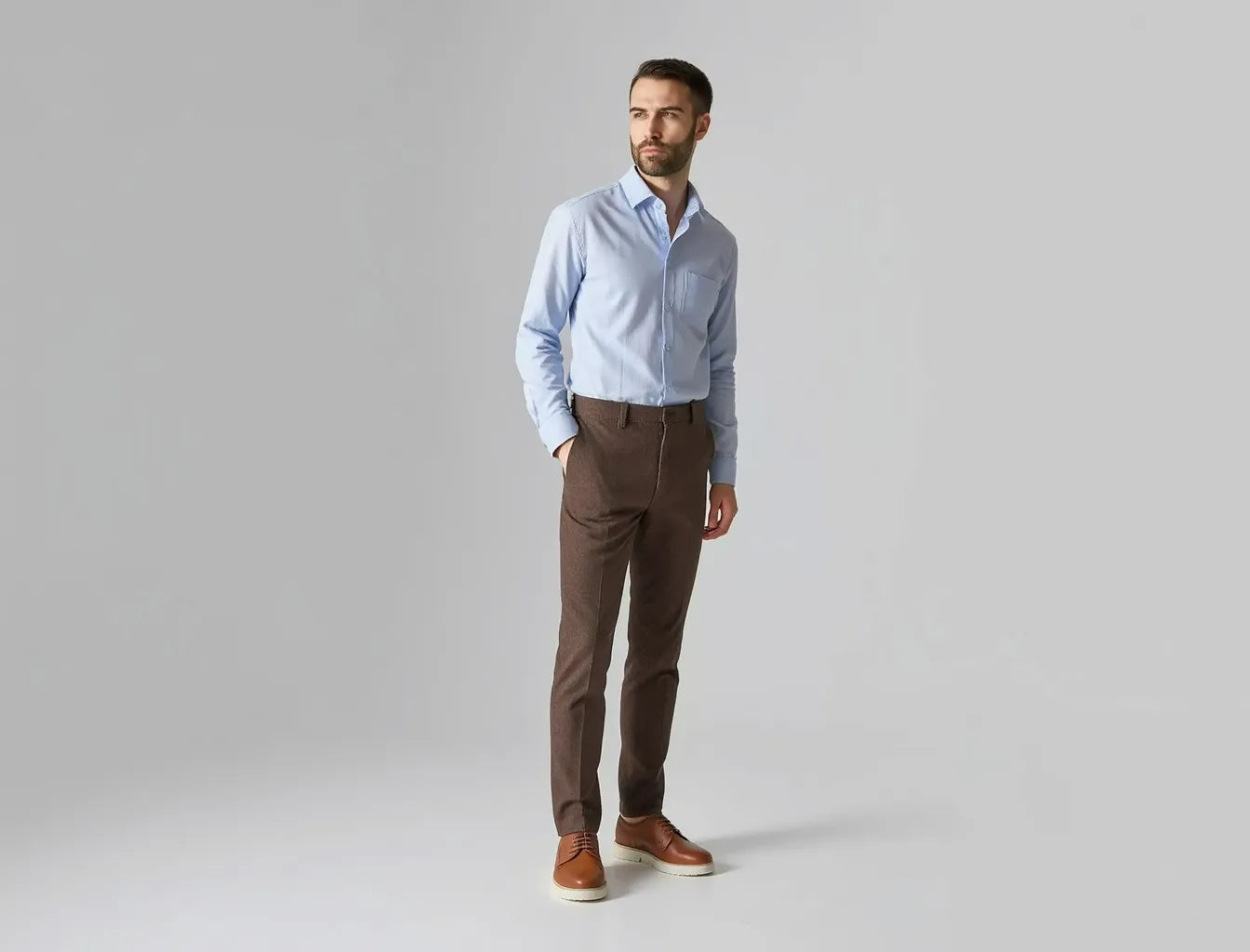 Brown Men's Suit Pants