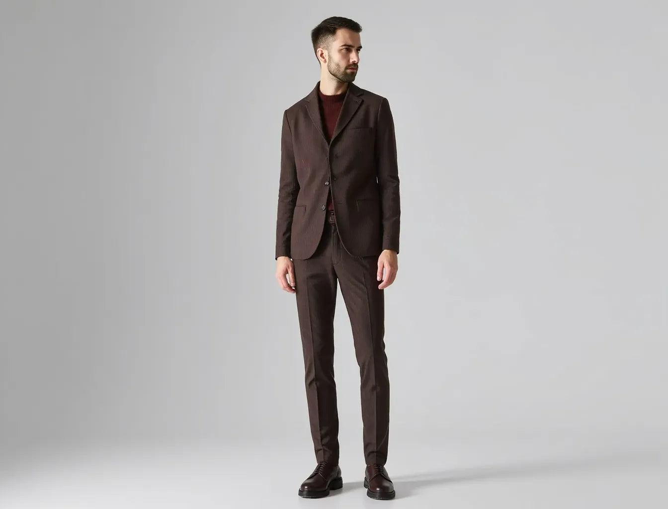 Casual Brown Men's Suit