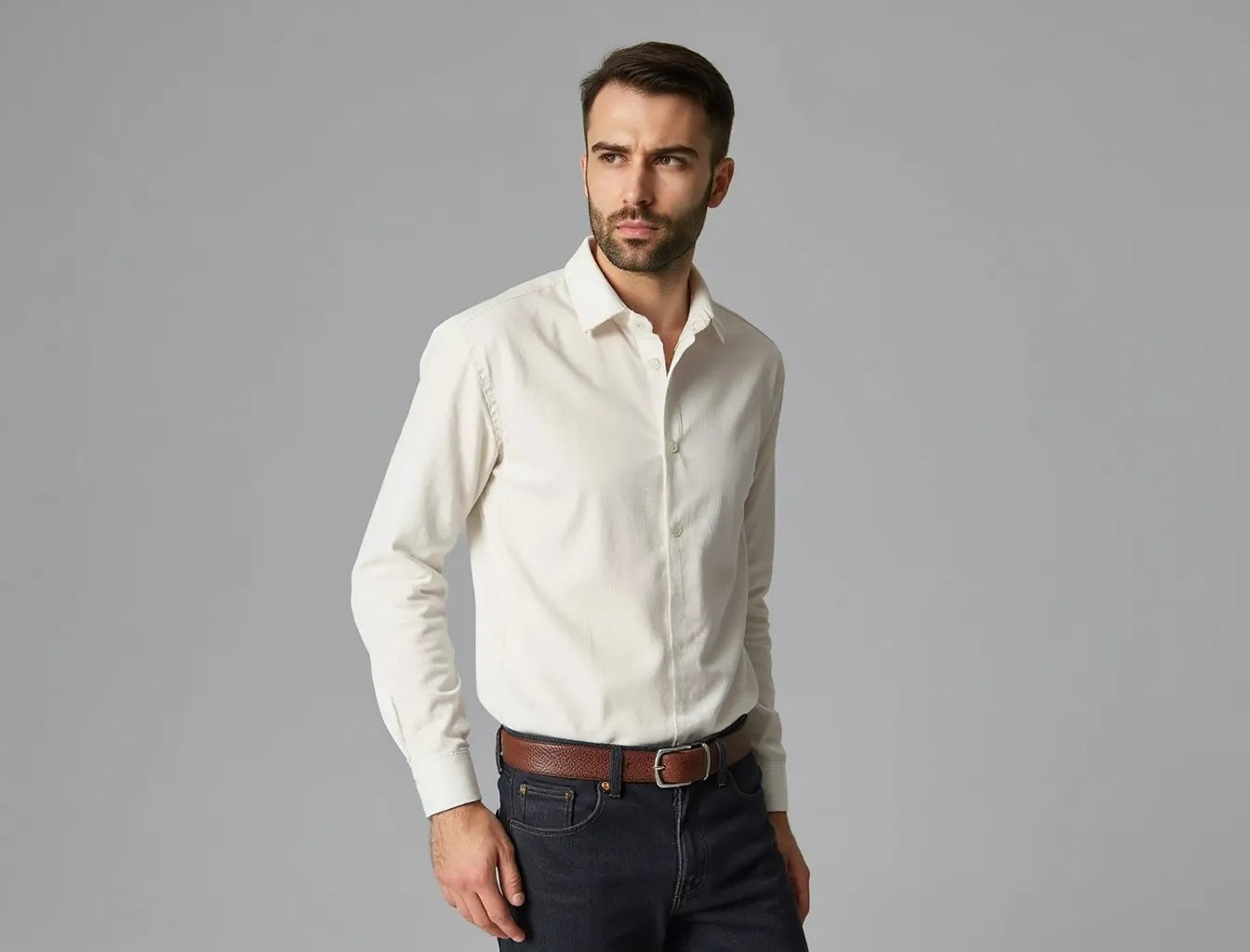 White Basic Man Shirt