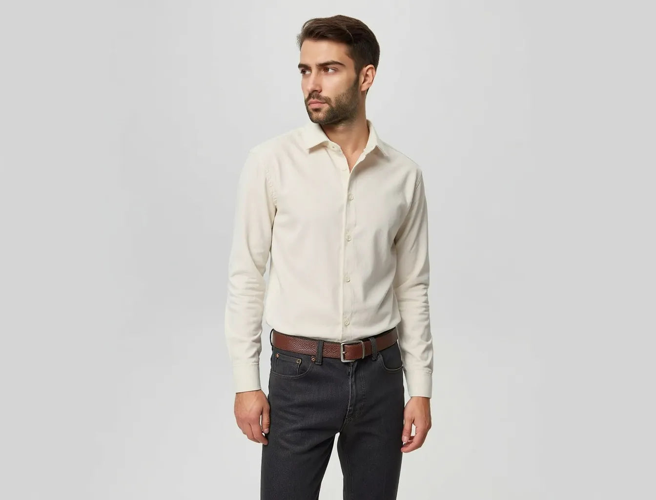 White Basic Man Shirt