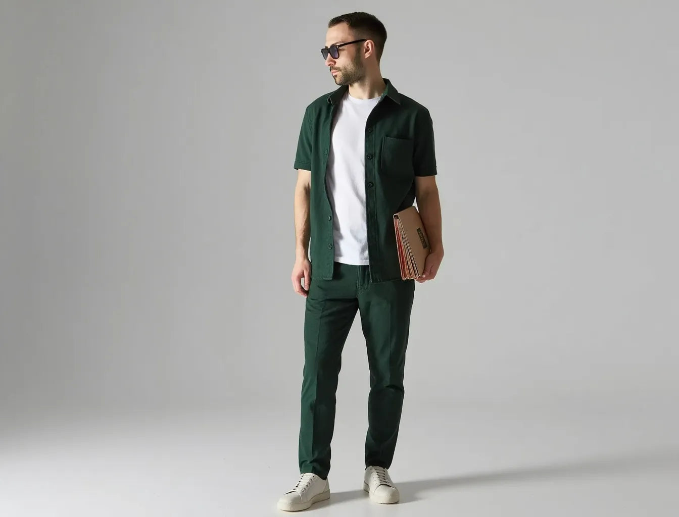 Green Short Sleeve Shirt and Pants