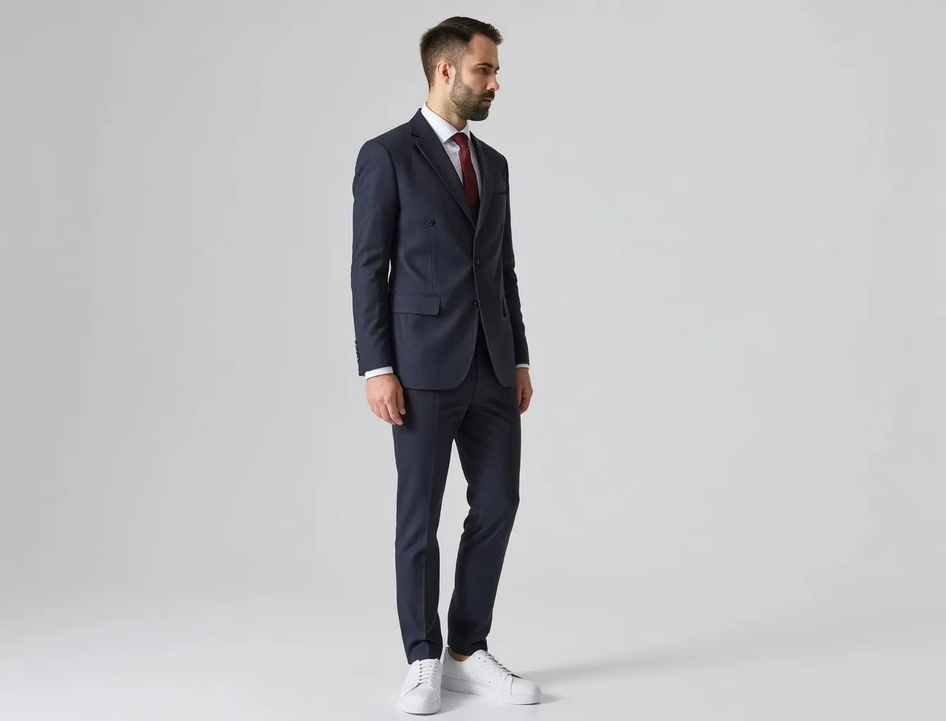 Blue Stretch Men's Suit