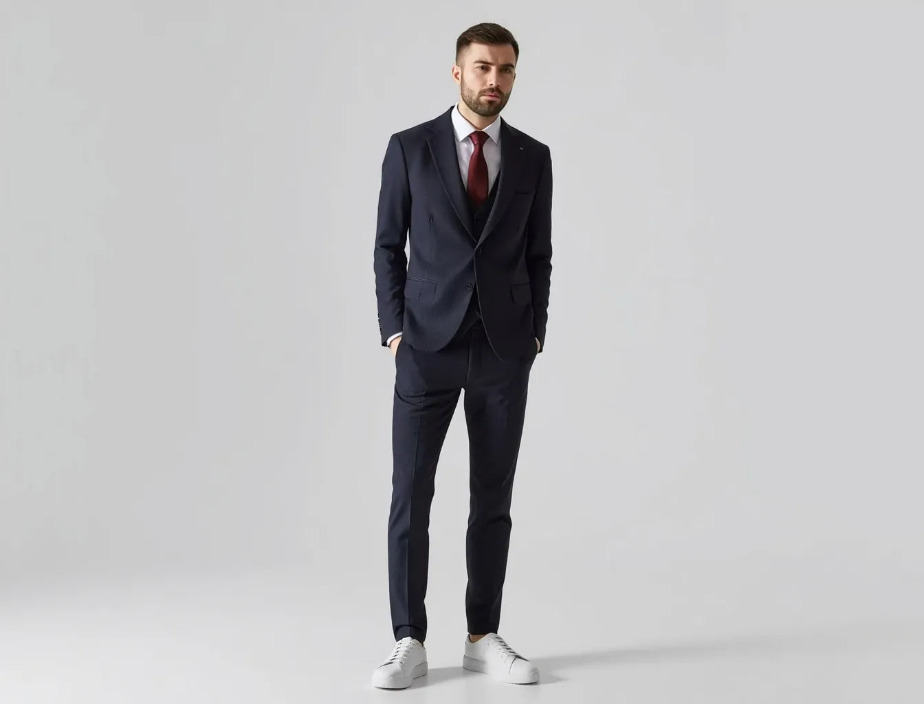 Blue Stretch Men's Suit