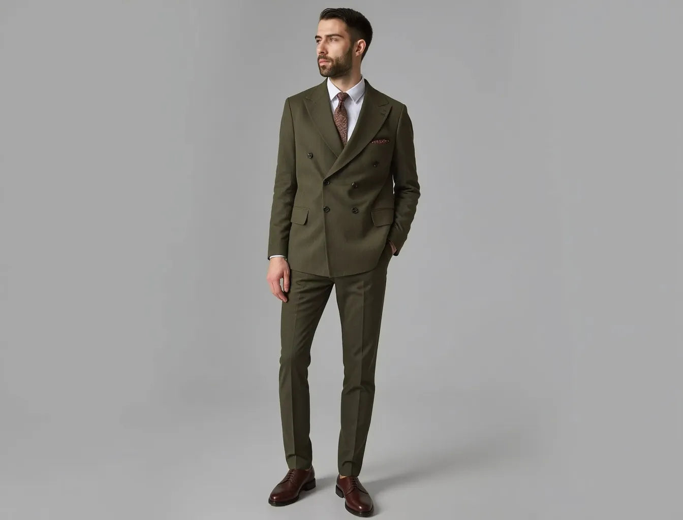 Men's Olive Classic Suit